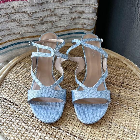 Stuart Weitzman Mariposa Periwinkle Strappy Heels Sandals Women’s Size 9.5 - Picture 3 of 8